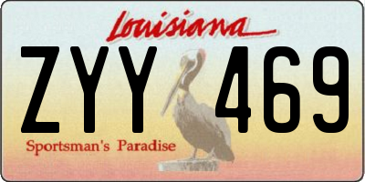 LA license plate ZYY469