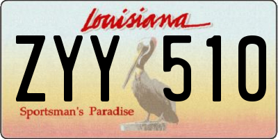 LA license plate ZYY510