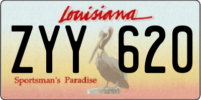 LA license plate ZYY620