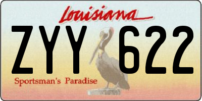 LA license plate ZYY622