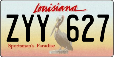 LA license plate ZYY627