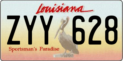 LA license plate ZYY628