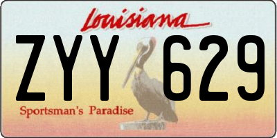 LA license plate ZYY629