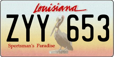 LA license plate ZYY653