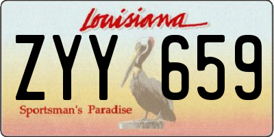 LA license plate ZYY659