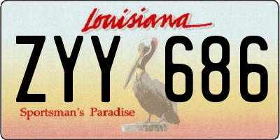 LA license plate ZYY686