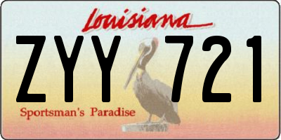 LA license plate ZYY721