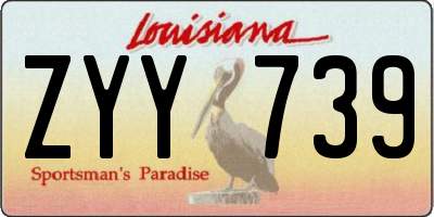 LA license plate ZYY739