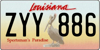 LA license plate ZYY886