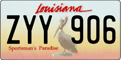LA license plate ZYY906