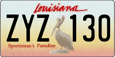 LA license plate ZYZ130