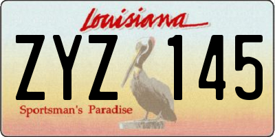 LA license plate ZYZ145