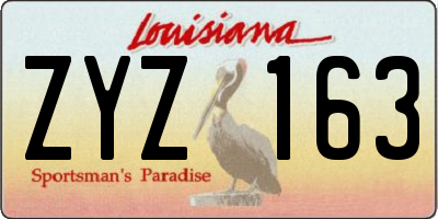 LA license plate ZYZ163