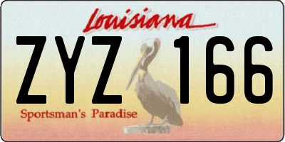 LA license plate ZYZ166