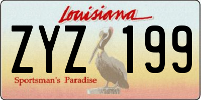 LA license plate ZYZ199