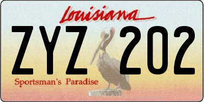 LA license plate ZYZ202