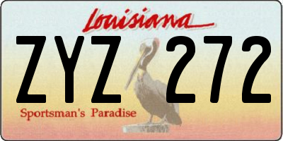 LA license plate ZYZ272
