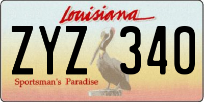 LA license plate ZYZ340