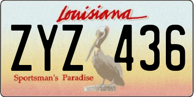 LA license plate ZYZ436