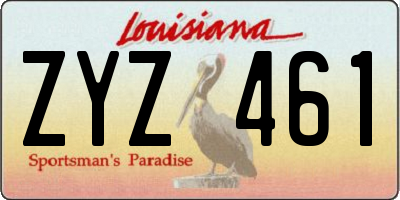 LA license plate ZYZ461
