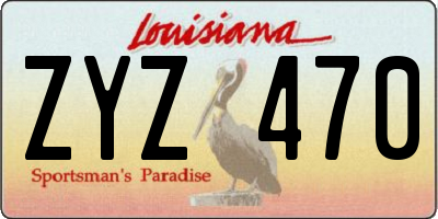 LA license plate ZYZ470