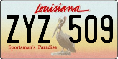 LA license plate ZYZ509