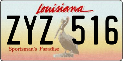 LA license plate ZYZ516