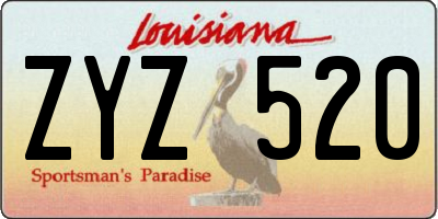 LA license plate ZYZ520