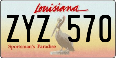 LA license plate ZYZ570