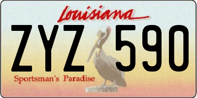 LA license plate ZYZ590