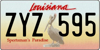 LA license plate ZYZ595