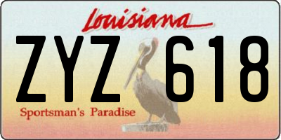 LA license plate ZYZ618