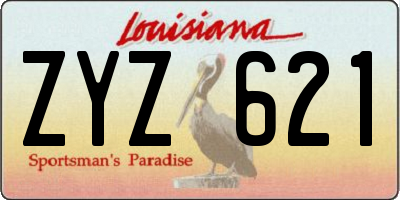 LA license plate ZYZ621