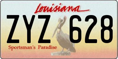 LA license plate ZYZ628