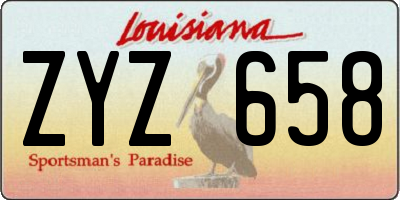 LA license plate ZYZ658