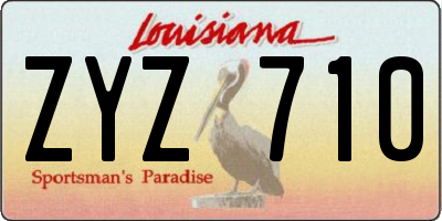 LA license plate ZYZ710