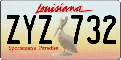 LA license plate ZYZ732