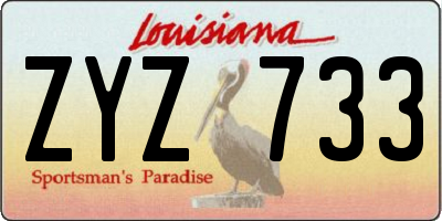 LA license plate ZYZ733