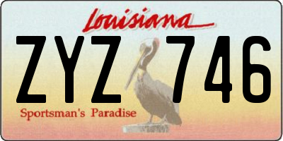LA license plate ZYZ746