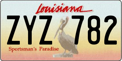LA license plate ZYZ782