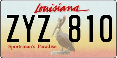 LA license plate ZYZ810