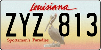 LA license plate ZYZ813