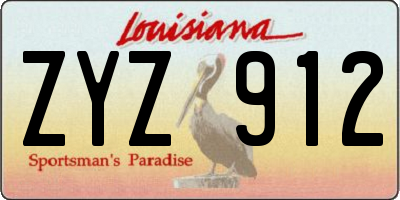 LA license plate ZYZ912