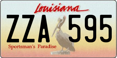 LA license plate ZZA595