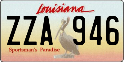 LA license plate ZZA946