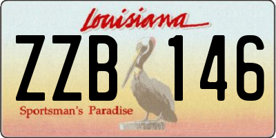 LA license plate ZZB146