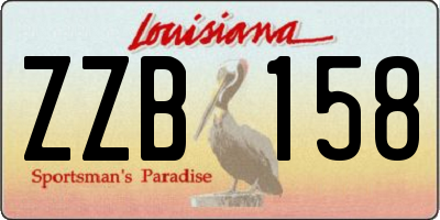 LA license plate ZZB158