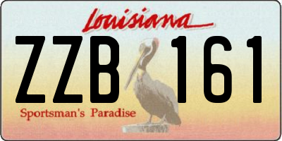 LA license plate ZZB161