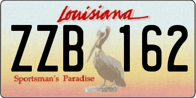 LA license plate ZZB162