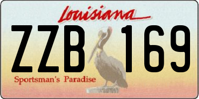 LA license plate ZZB169